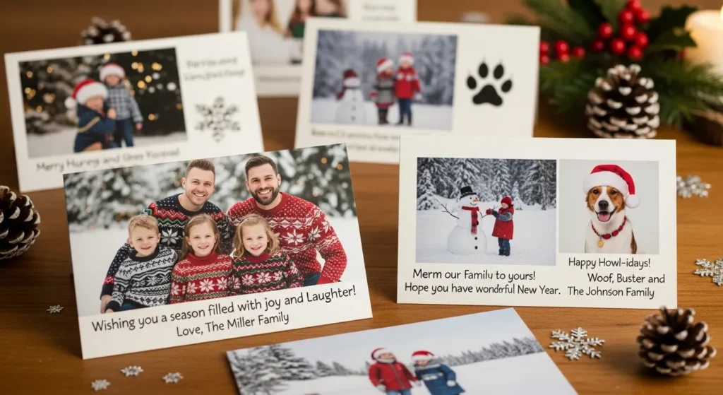 Family Messages for Photo Christmas Cards