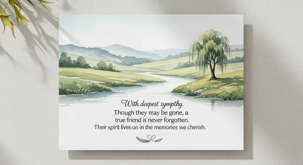 Sympathy Card Messages for Loss of a Friend
