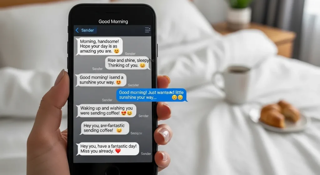 Good Morning Flirty Text Messages for Him