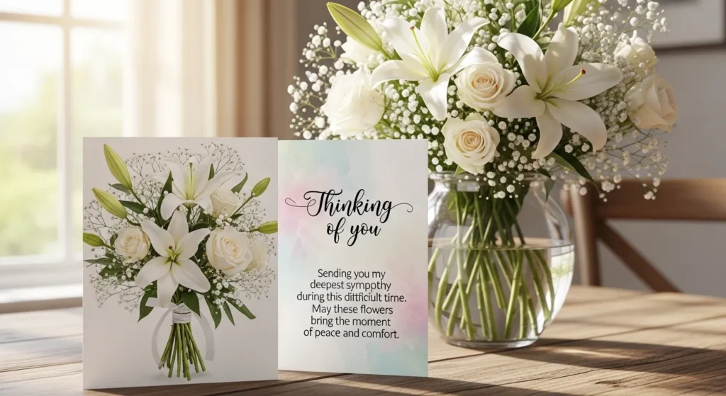 Sympathy Card Messages for Flowers for Friends