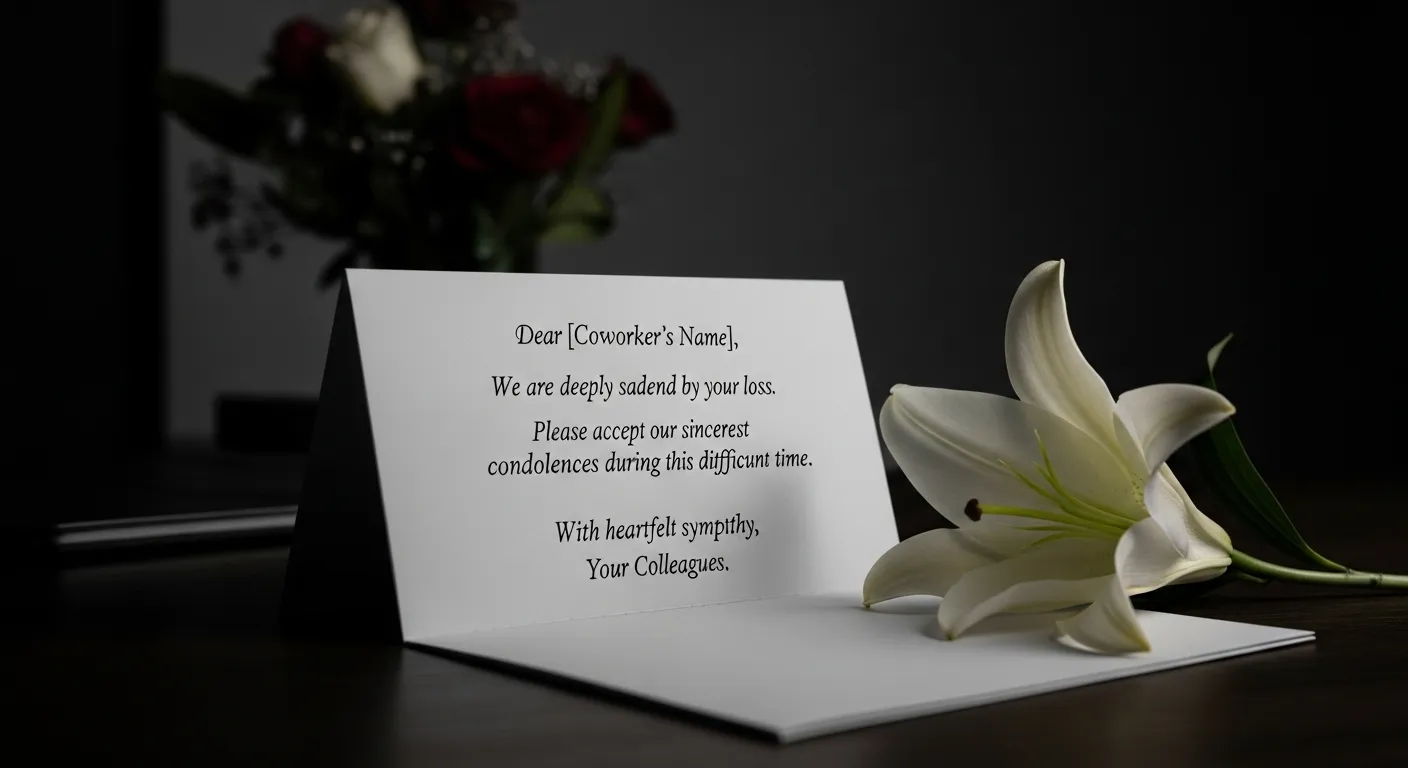 Condolence Messages for Coworker