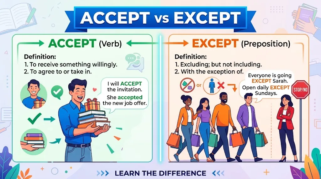 Accept vs Except