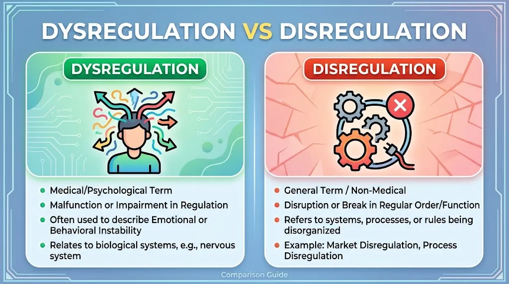 Dysregulation vs Disregulation