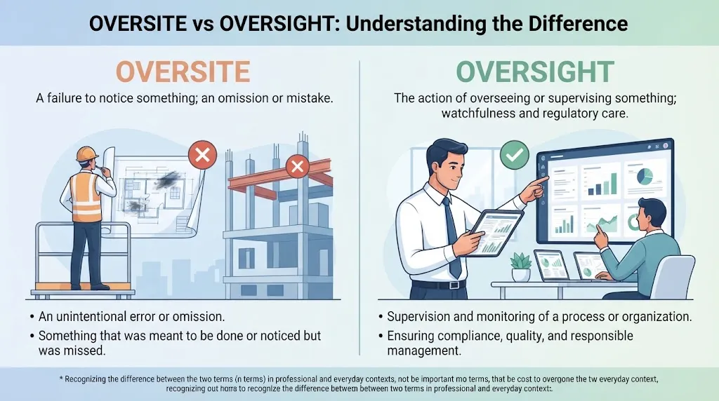 Oversite vs Oversight